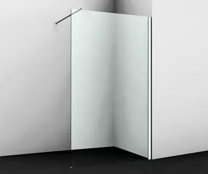 Душевая перегородка Rossel 28W40, стекло прозрачное, профиль хром, 120x200 см