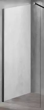 Душевая перегородка Vincea Walk-In VSW-1H100CLB 100x200 см черный матовый, стекло прозрачное