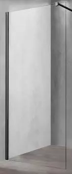 Душевая перегородка Vincea Walk-In VSW-1H800CLB 80x200 см матовый черный, стекло прозрачное