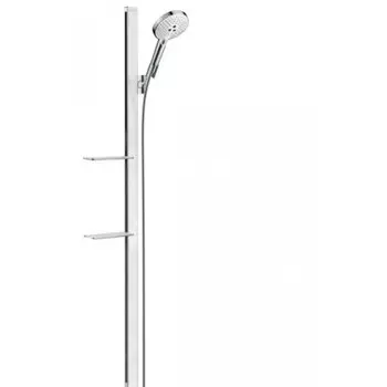 Душевая штанга Hansgrohe Unica 150 см, 27645400, белая/хром