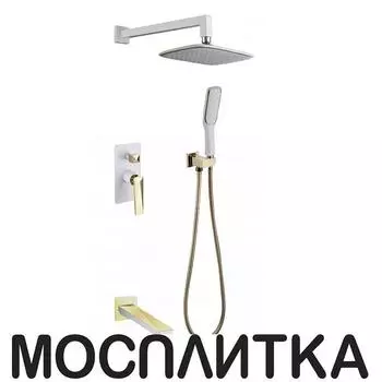 Душевая система Boheme Venturo 384-W-2 белый-золото