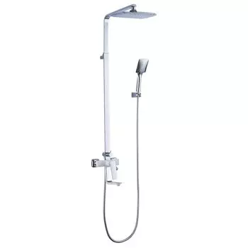 Душевая стойка Lemark Allegro LM5962CW, хром/белая