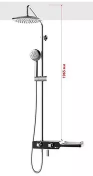 Душевая стойка Lemark Tropic LM7009C, хром/черная