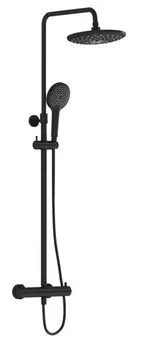 Душевая стойка Vitra Aquaheat Bliss 240 2F A4720536EXP, матовый черный