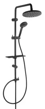 Душевая стойка Ferro Rondo Lux с тропическим душем NP23-BL, черная