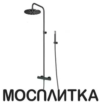 Душевая стойка Paini Cox 78PZ689THTT 1 режим, черный матовый