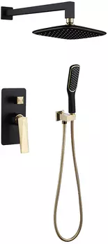 Душевой комплект Boheme Venturo 384-B черное-золото