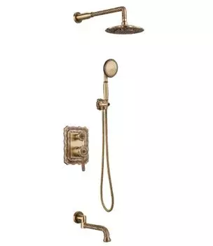 Душевой комплект Lemark Jasmine LM6622B, встраиваемая, бронза
