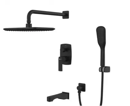 Душевой комплект Lemark Ursus LM7222BL, матовый чёрный