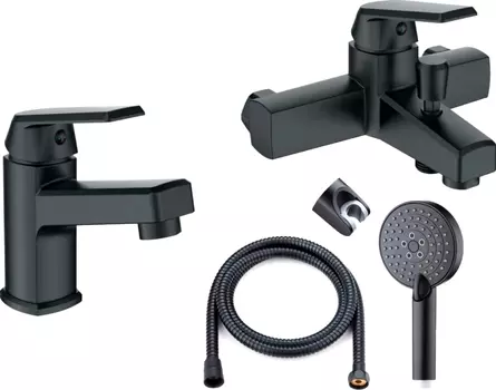 Душевой комплект OneLife P02-311b черный