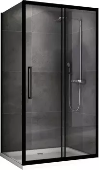 Душевой уголок 120х70 см Abber Schwarzer Diamant AG30120BH-S70B стекло прозрачное, профиль черный