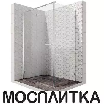 Душевой уголок Ambassador Abner 10011104L 120x90x200 профиль хром, стекло прозрачное