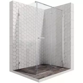 Душевой уголок Ambassador Abner 10011104R 120x90x200 профиль хром, стекло прозрачное