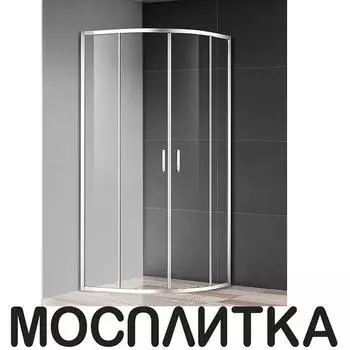 Душевой уголок AQUAme 90х90 см AQM3801F-9 профиль хром, стекло прозрачное