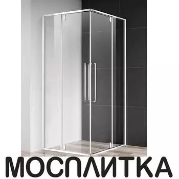 Душевой уголок AQUAme 90х90 см AQM7102 профиль хром, стекло прозрачное