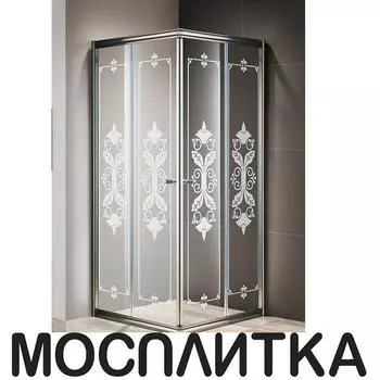 Душевой уголок Cezares Giubileo-A-2-80 стекло с узором бронза