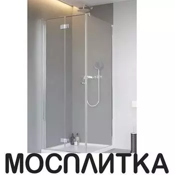 Душевой уголок Radaway Nes KDJ B 80х80 см левый, стекло прозрачное, профиль хром