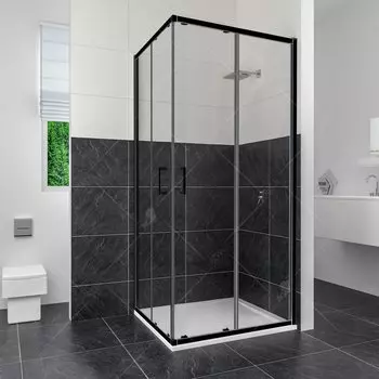 Душевой уголок RGW CL-34 В 32093488-14 80x80 см дверь раздвижная стекло прозрачное черный