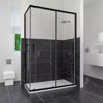 Душевой уголок RGW CL-44 В 32094490-14 90x100 см дверь раздвижная стекло прозрачное черный