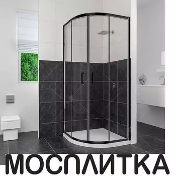 Душевой уголок RGW CL-54 В 32095499-14 90x90 см четверть круга стекло прозрачное черный