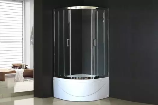 Душевой уголок Royal Bath RB 100BK-T-CH (прозрачное)