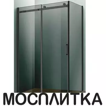 Душевой уголок Vincea Como VSR-1C9012CGB 120x90 см черный, стекло тонированное