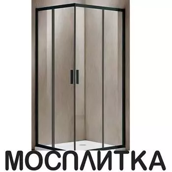 Душевой уголок Vincea Garda VSS-1G8010CLB 100x80 см черный, стекло прозрачное