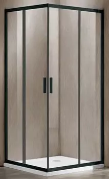 Душевой уголок Vincea Garda VSS-1G8090CLB 90x80 см черный, стекло прозрачное