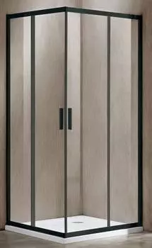 Душевой уголок Vincea Garda VSS-1G900CLB 90x90 см черный, стекло прозрачное