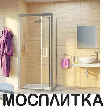 Душевой уголок Wasserkraft Weser 90х100 см 78F18 профиль хром, стекло прозрачное