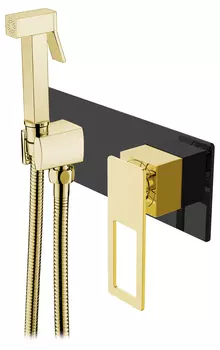 Гигиенический душ Boheme Q 147-BG со смесителем, black gold