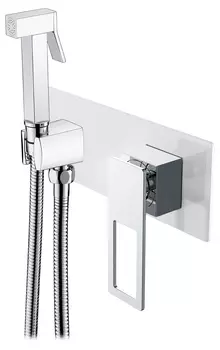 Гигиенический душ Boheme Q 147-WCR со смесителем, white chrome