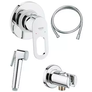 Гигиенический душ со смесителем Grohe BauLoop 124895, хром