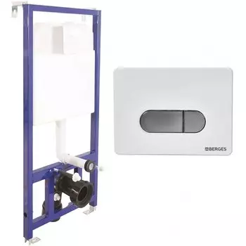 Инсталляция для подвесного унитаза Berges Wasserhaus Novum D7 (Drop) 040237 с клавишей