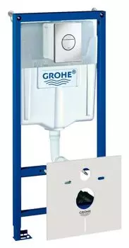 Инсталляция для подвесного унитаза Grohe Rapid SL 38813001 4 в 1 с кнопкой смыва