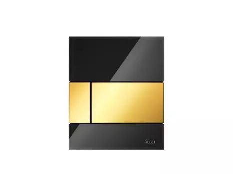 Клавиша смыва для писсуара TECE Square с картриджем, черная/золото