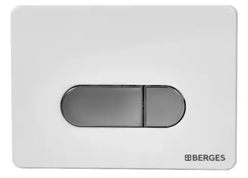 Клавиша смыва для унитаза Berges Wasserhaus Novum D7 (Drop) 040037 белая глянцевая