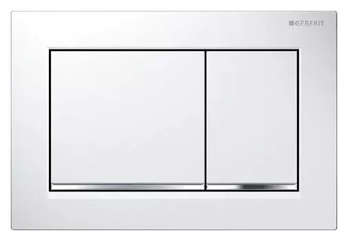 Клавиша смыва для унитаза Geberit Omega 30 115.080.KJ.1 белая/хром
