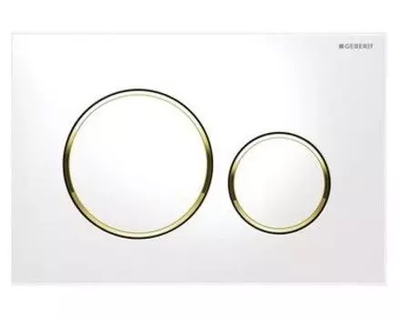 Клавиша смыва для унитаза Geberit Sigma 20 115.882.KK.1 белая с золотом