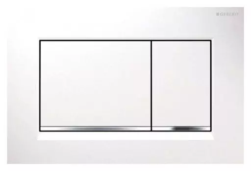 Клавиша смыва для унитаза Geberit Sigma 30 115.883.KJ.1 белая / хром
