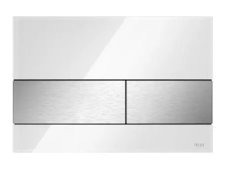 Клавиша смыва для унитаза TECE Square, белая/сатин