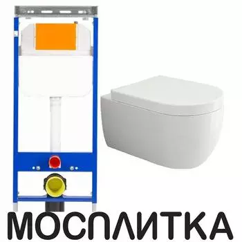 Комплект Bocchi V-Tondo 1416-001-0129 подвесной унитаз + инсталляция Creto Standart 1.1