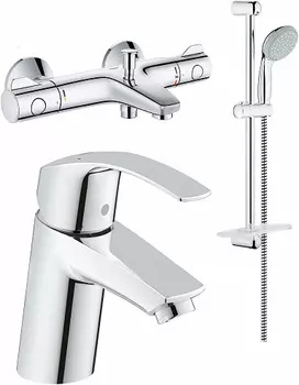 Комплект Grohe Grohtherm 800 124422 для ванны, хром