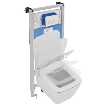 Комплект Ideal Standard Prosys Oleas™ Strada Ii унитаз + крышка-сиденье + инсталляция и пневматическая панель смыва P387001