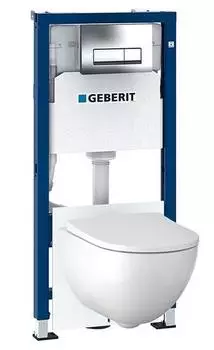 Комплект инсталляция Geberit с подвесным унитазом Acanto 500.128.21.A крышка-сиденье микролифт