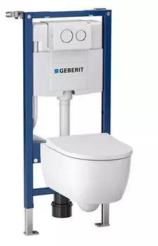 Комплект: инсталляция Geberit с подвесным унитазом и клавишей, 500.060.TC.I