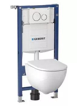 Комплект инсталляция Geberit Sigma с подвесным унитазом Acanto 500.301.KJ.A с сиденьем микролифт