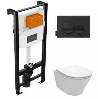 Комплект Jacob Delafon унитаз c инсталляцией и кнопкой Rodin+, E21748RU-00