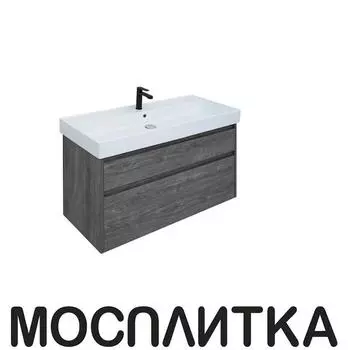 Комплект мебели Aquanet Nova Lite 100 Slim Synergy, 2 ящика, дуб рошелье