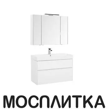 Комплект мебели для ванной Aquanet Бруклин 100 белый